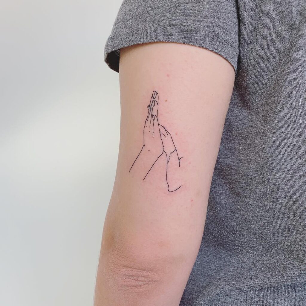 Her Hand and Her Four-Legged Friend's Paw, Back of the Elbow: Connected Hearts
