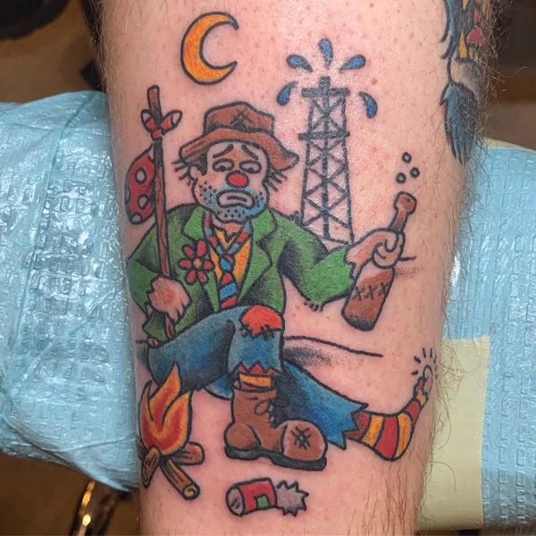 Hobo Clown Tattoo