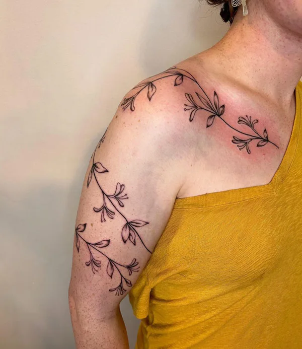 Honeysuckle Vine Tattoo 1