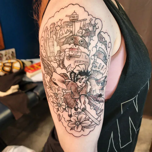 Howl's Moving Castle Tattoo 106