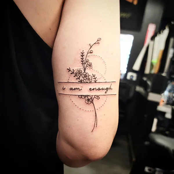 I am enough arm tattoo