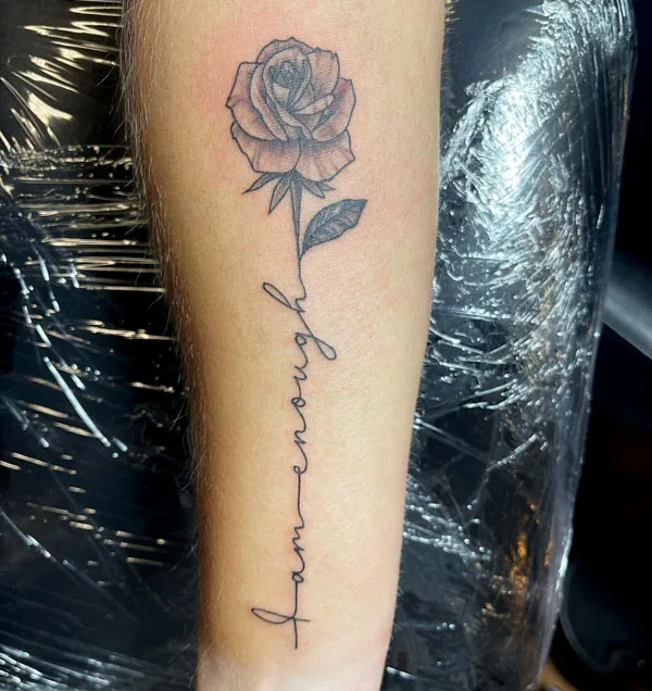 I am enough tattoo 1