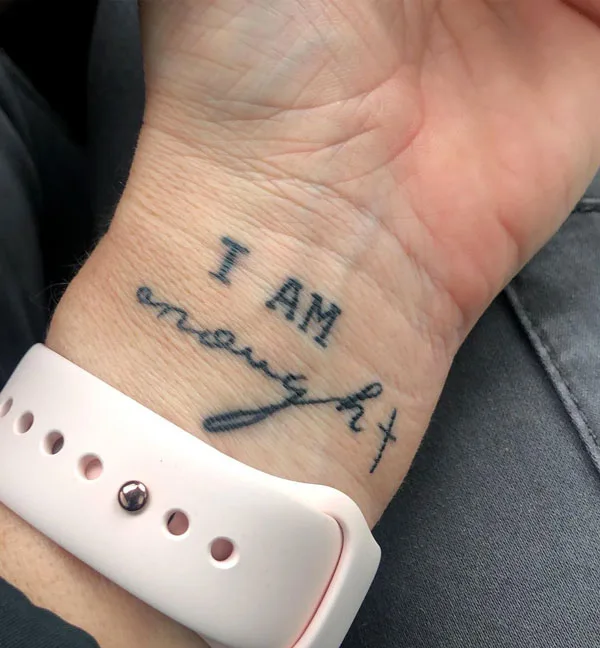 I am enough tattoo 14
