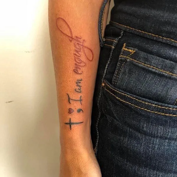 I am enough tattoo 45