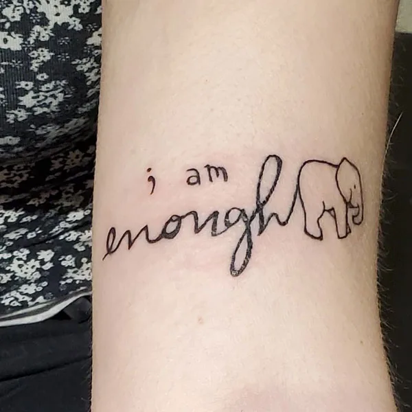 I am enough tattoo 50
