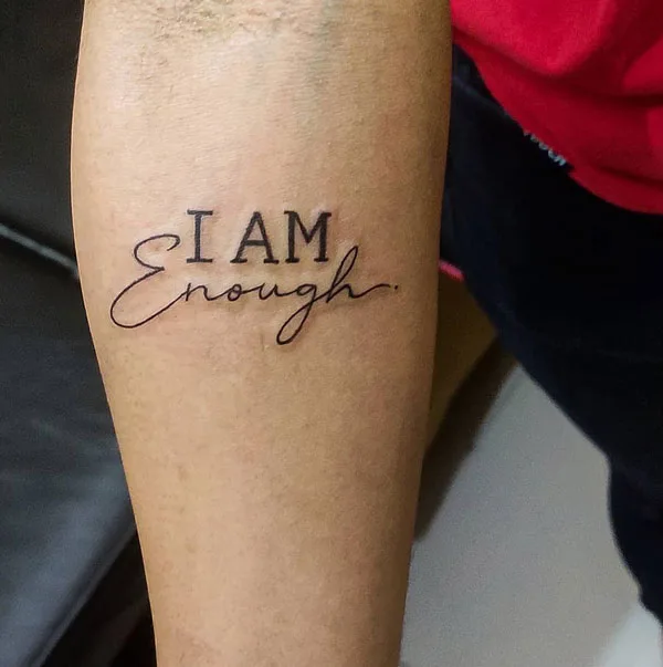 I am enough tattoo 60