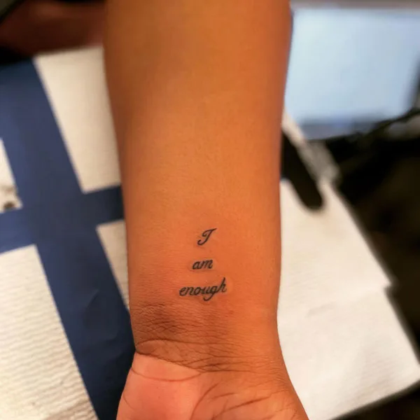 I am enough tattoo 64
