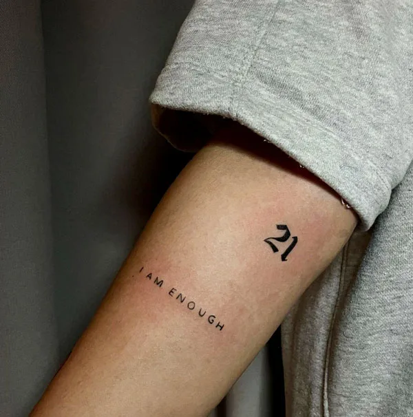 I am enough tattoo 70