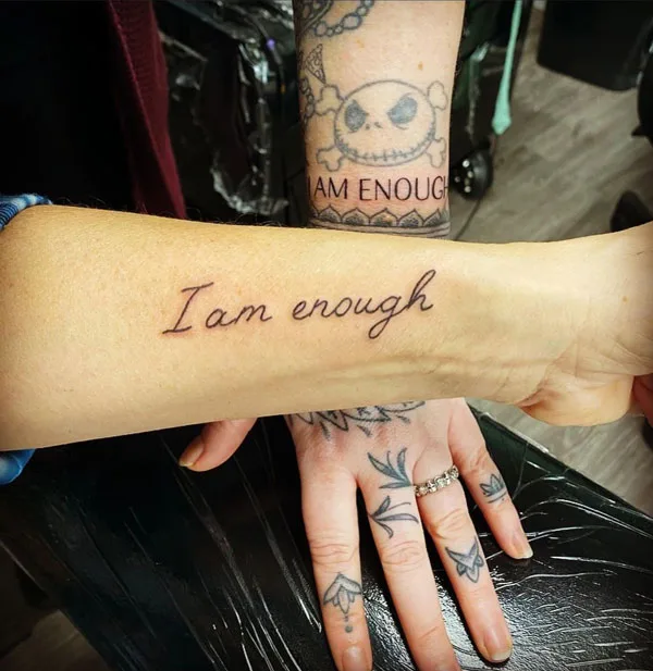 I am enough tattoo 77