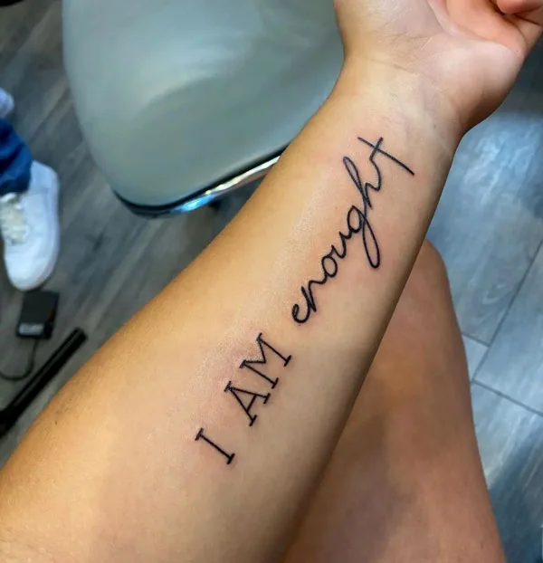 I am enough tattoo 89