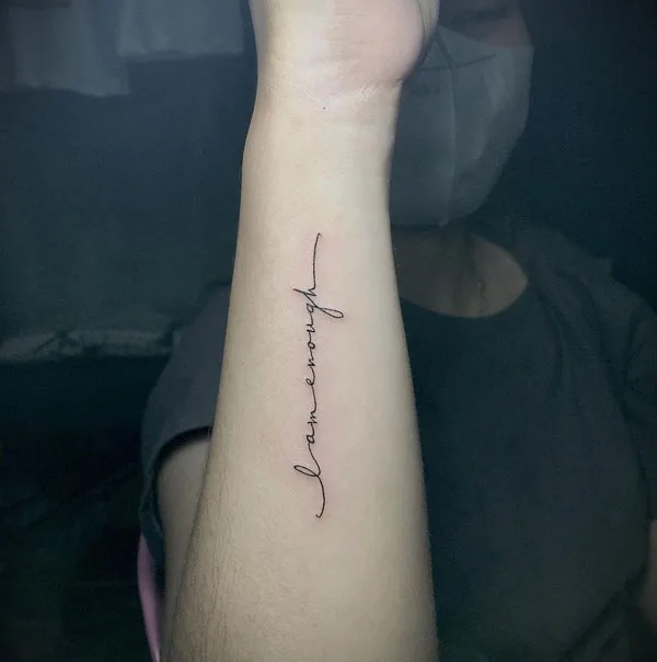 I am enough tattoo 92