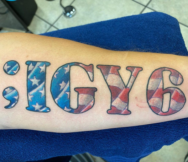 IGY6 Flag Tattoo