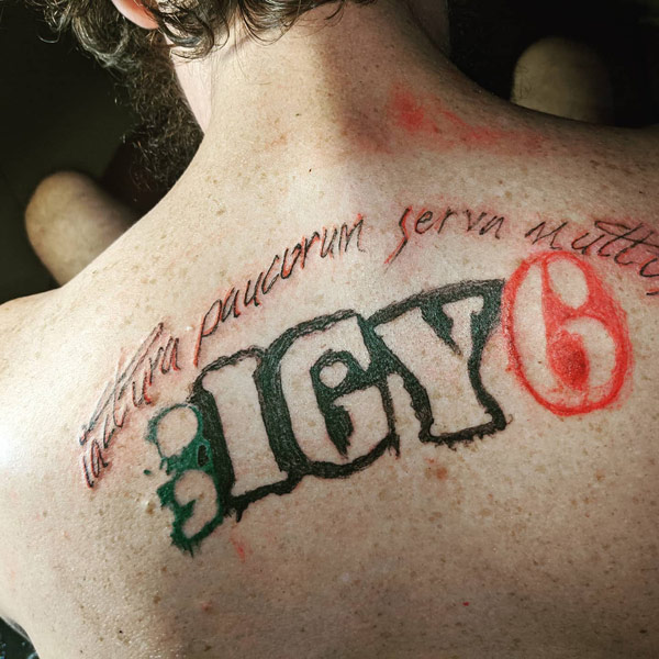 IGY6 Tattoo on back