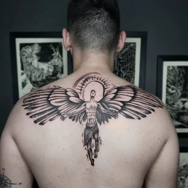 Icarus Back Tattoo 1