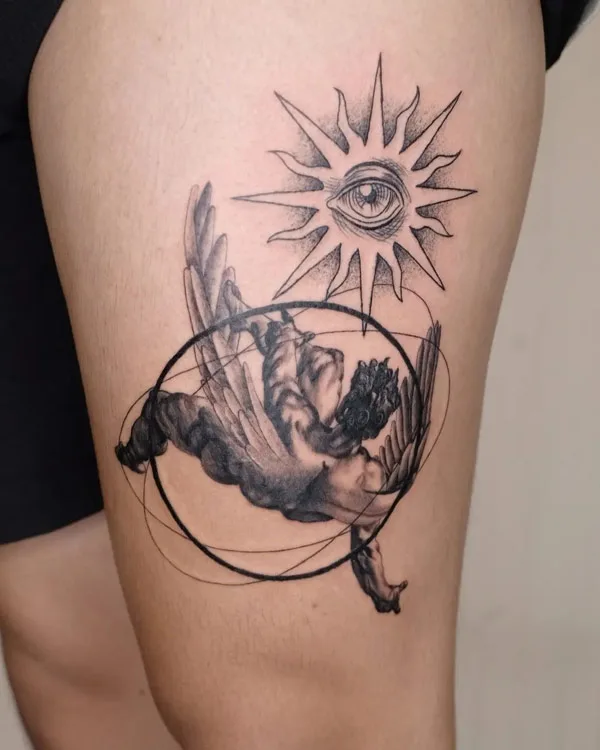 Icarus and The Sun Tattoo 2