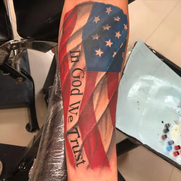 In god we trust tattoo 10