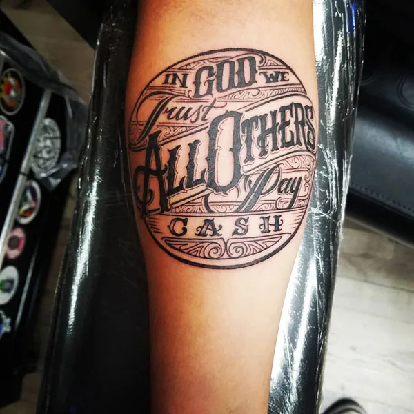 In god we trust tattoo 11