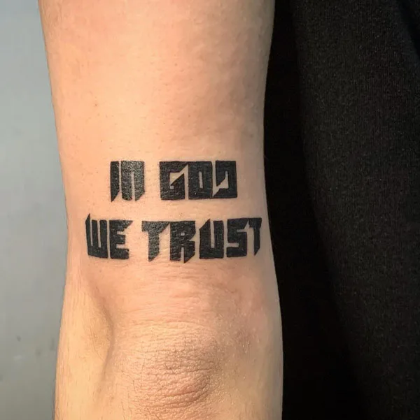 In god we trust tattoo 13