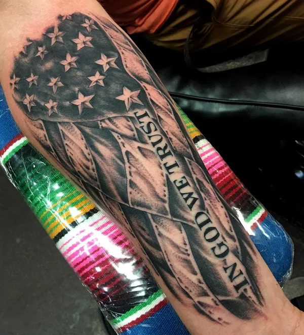 In god we trust tattoo 22