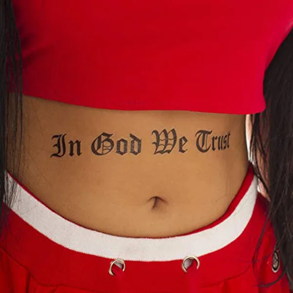 In god we trust tattoo 24