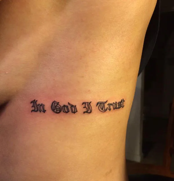 In god we trust tattoo 26