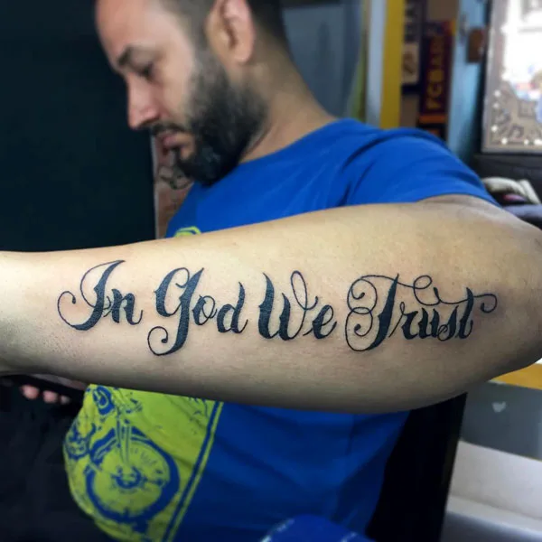 In god we trust tattoo 33