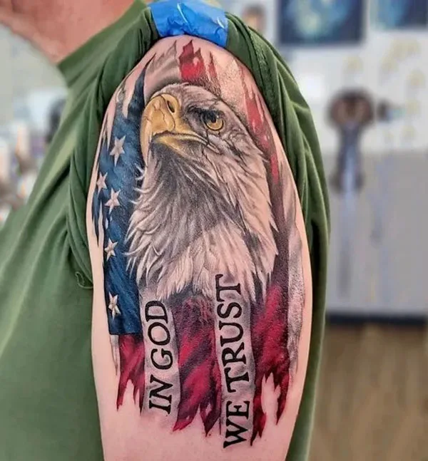In god we trust tattoo 34