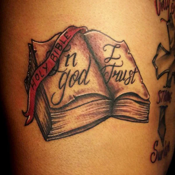 In god we trust tattoo 35
