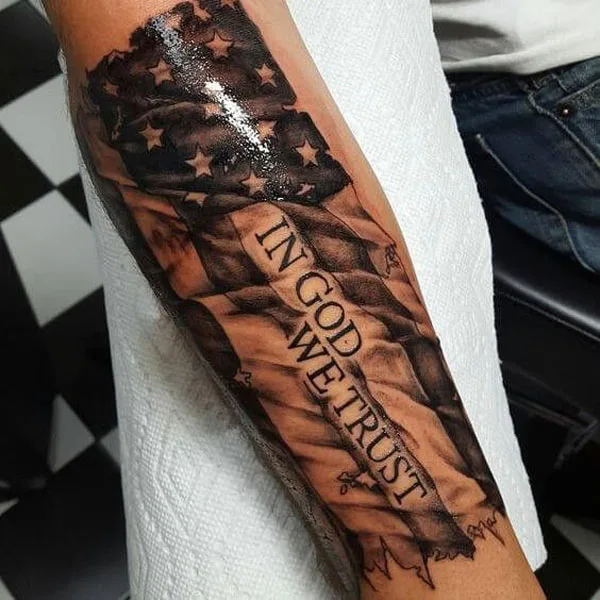 In god we trust tattoo 36