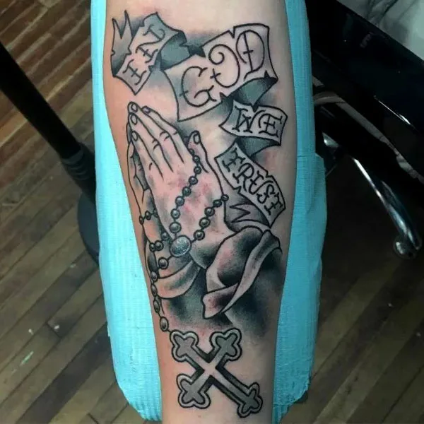 In god we trust tattoo 38