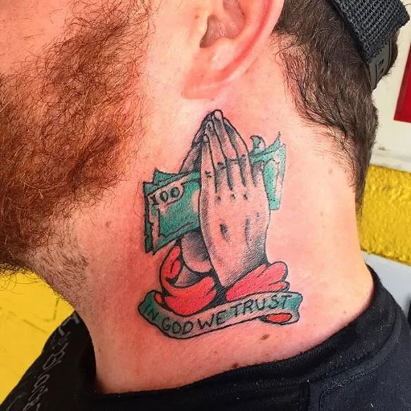 In god we trust tattoo 40