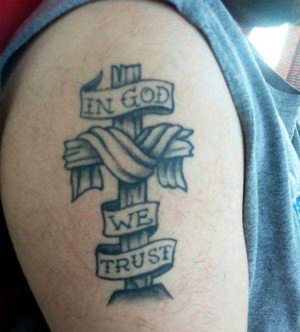 In god we trust tattoo 43