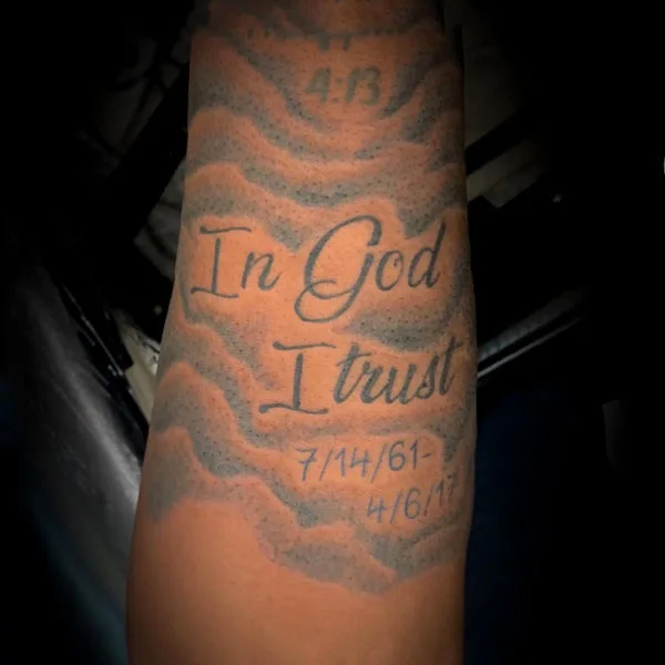 In god we trust tattoo 44