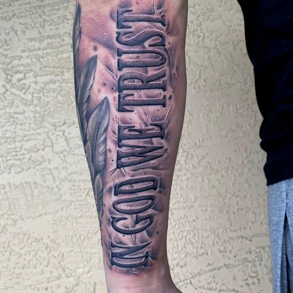 In god we trust tattoo 46