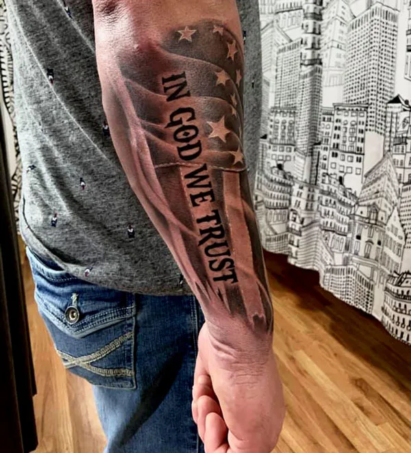 In god we trust tattoo 51