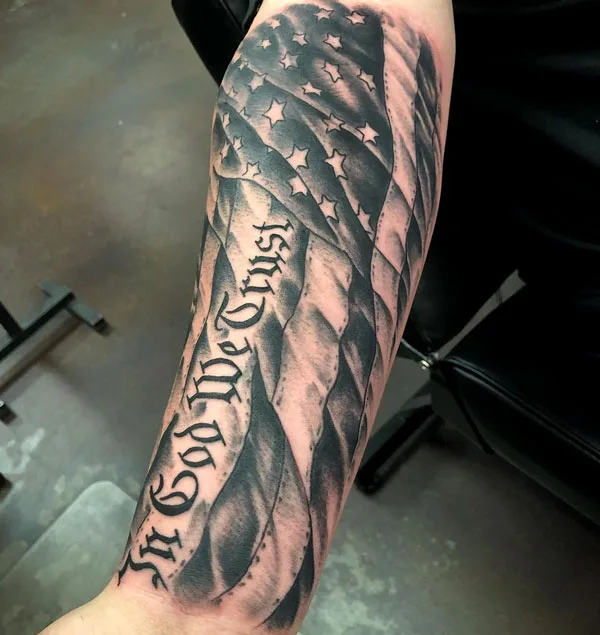 In god we trust tattoo 54