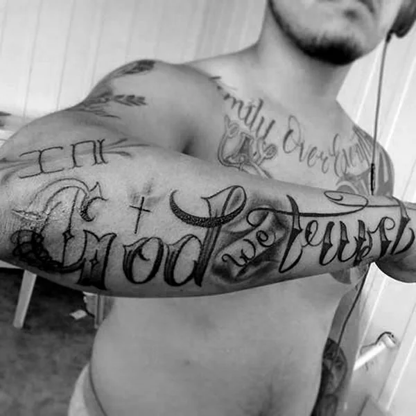 In god we trust tattoo 55