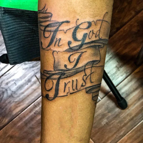 In god we trust tattoo 7