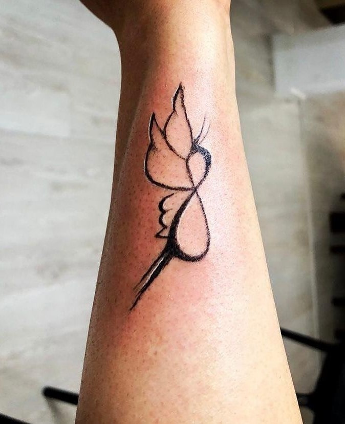 Infinity Wings Tattoo Design for Girls With Meaning