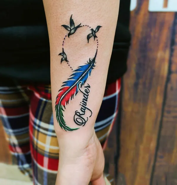 Infinity name tattoo
