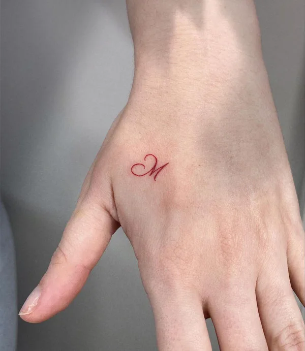 Initial M Tattoo 2