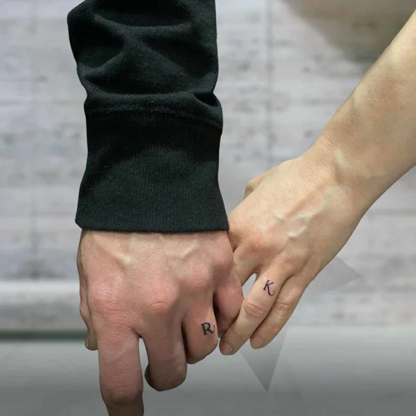 Initial Wedding Ring Tattoo 2