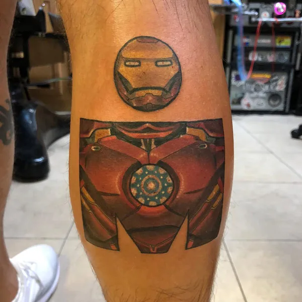 Ironman Calf Tattoo