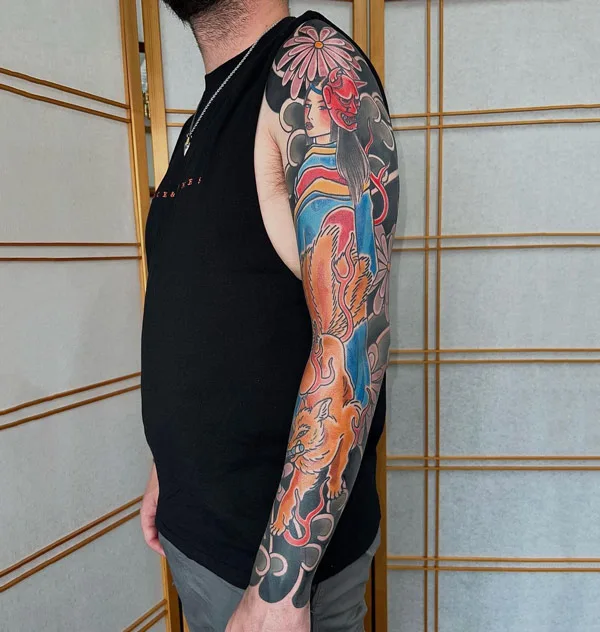 Japanese Art Sleeve Tattoo 1