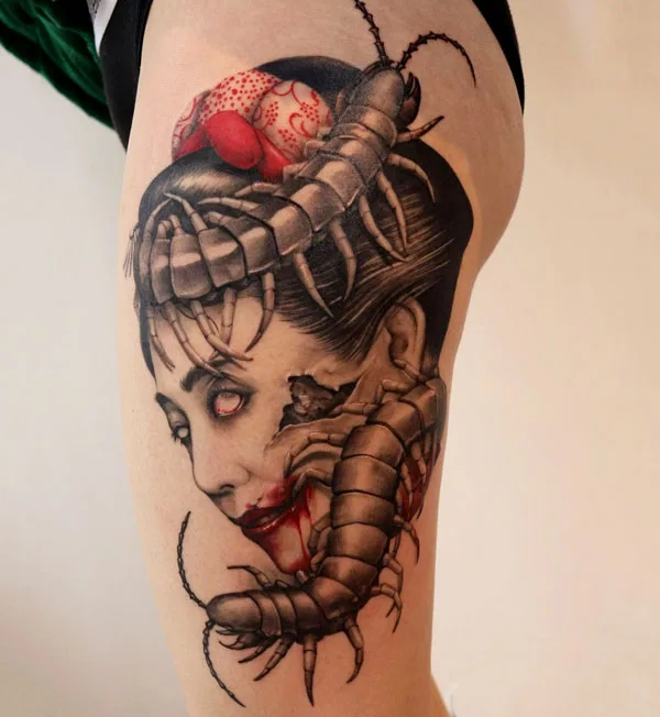Japanese Centipede Tattoo