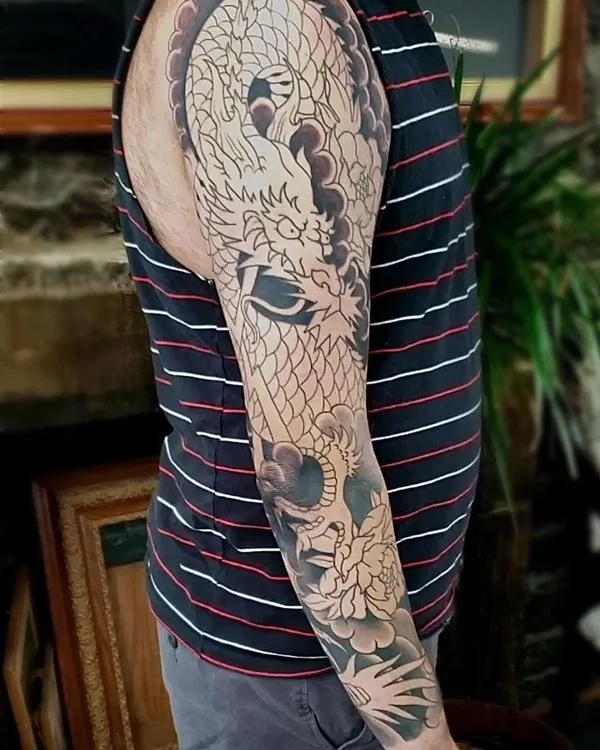 Japanese Dragon Sleeve Tattoo 1
