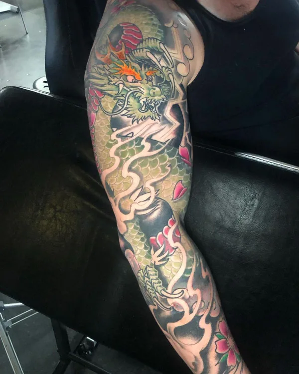 Japanese Dragon Sleeve Tattoo 2