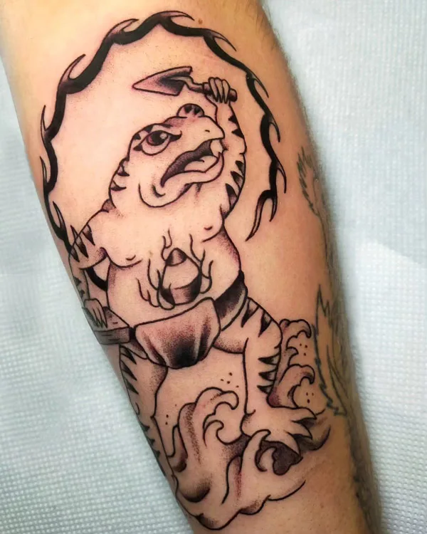 Japanese Frog Tattoo 3