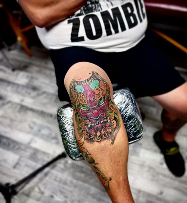 Japanese Knee Tattoo 1
