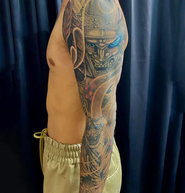 Japanese Samurai Sleeve Tattoo 2